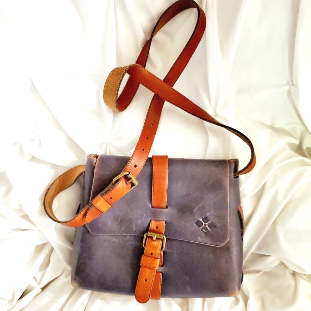 PATRICIA NASH *FRATTINI STRAPPED SATCHEL SADDLE BAG*